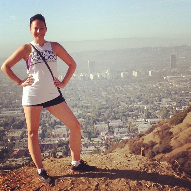 At the top of Runyon Canyon in Los Angeles. Sept., 2013